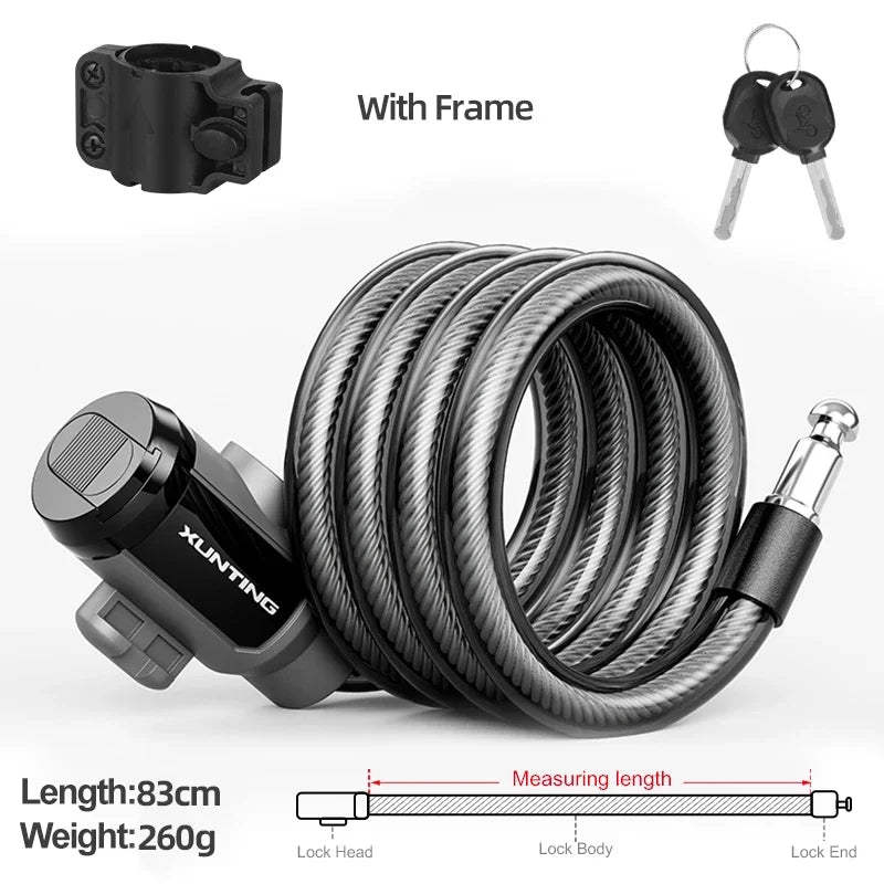 Bike Cable Lock with Mounting Bracket