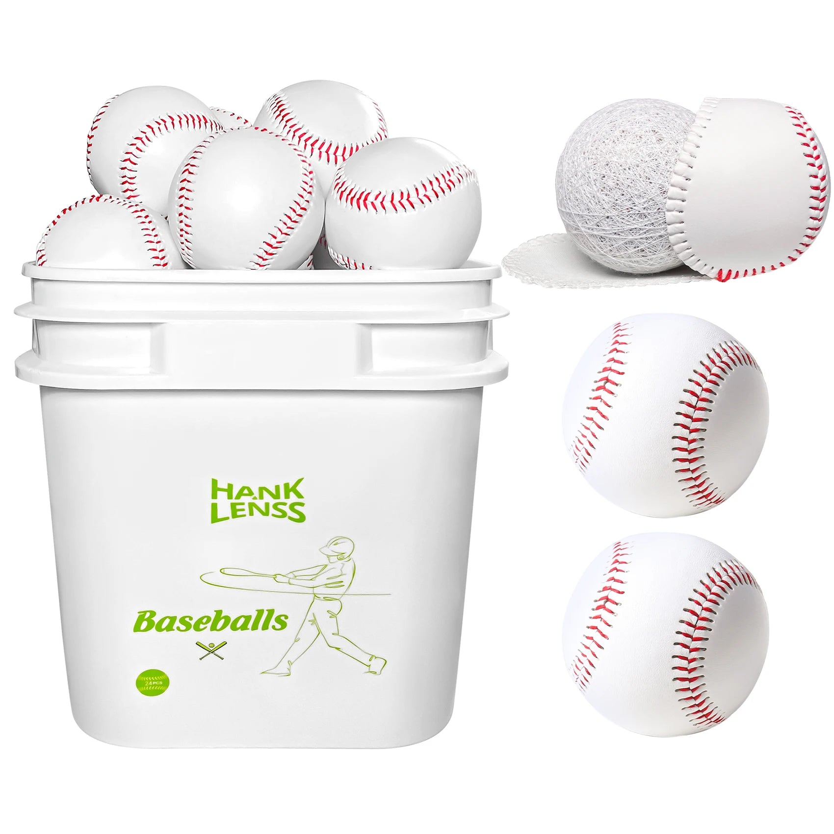 Bucket of Baseballs - 24 Pack