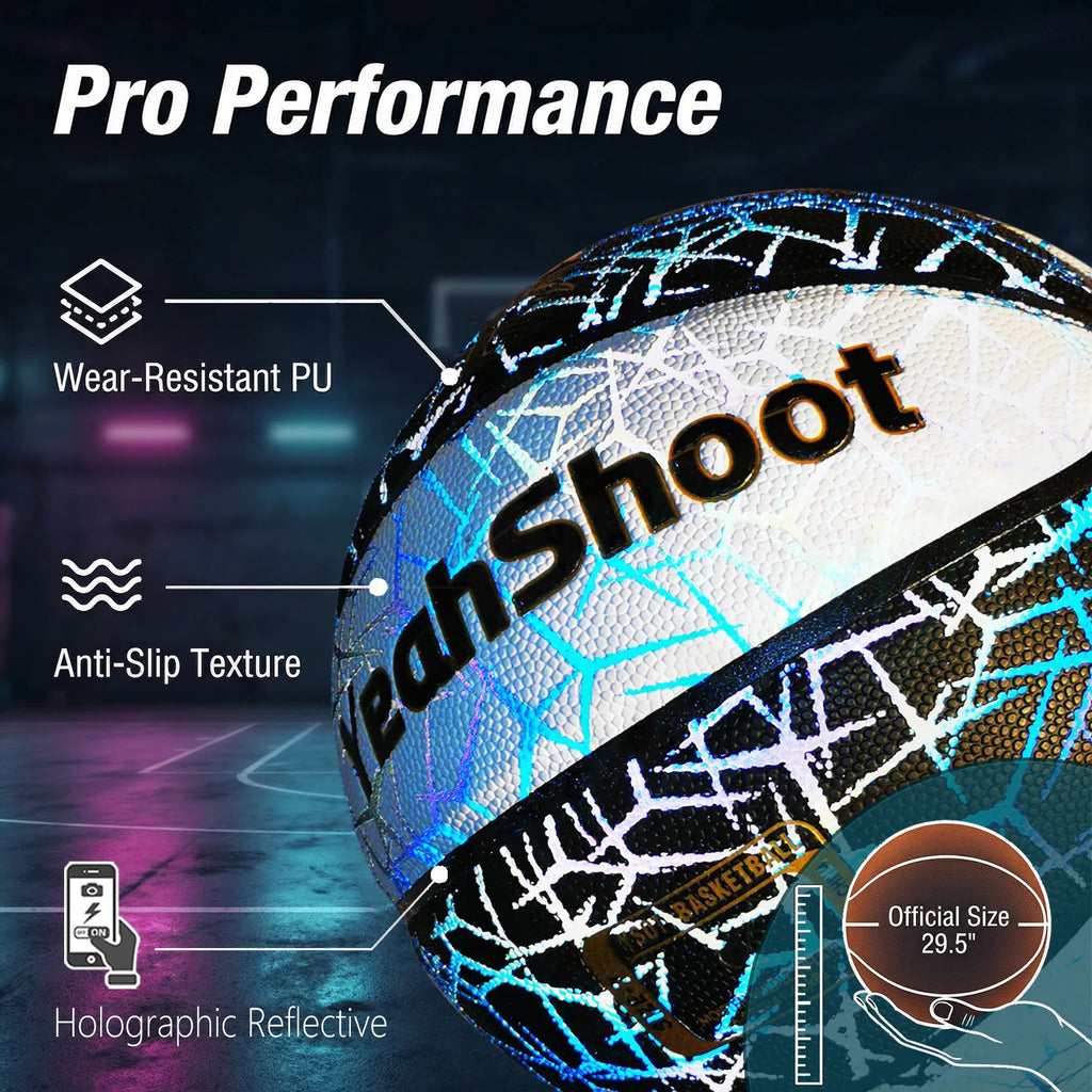 Dark-Glowing Holographic Basketball