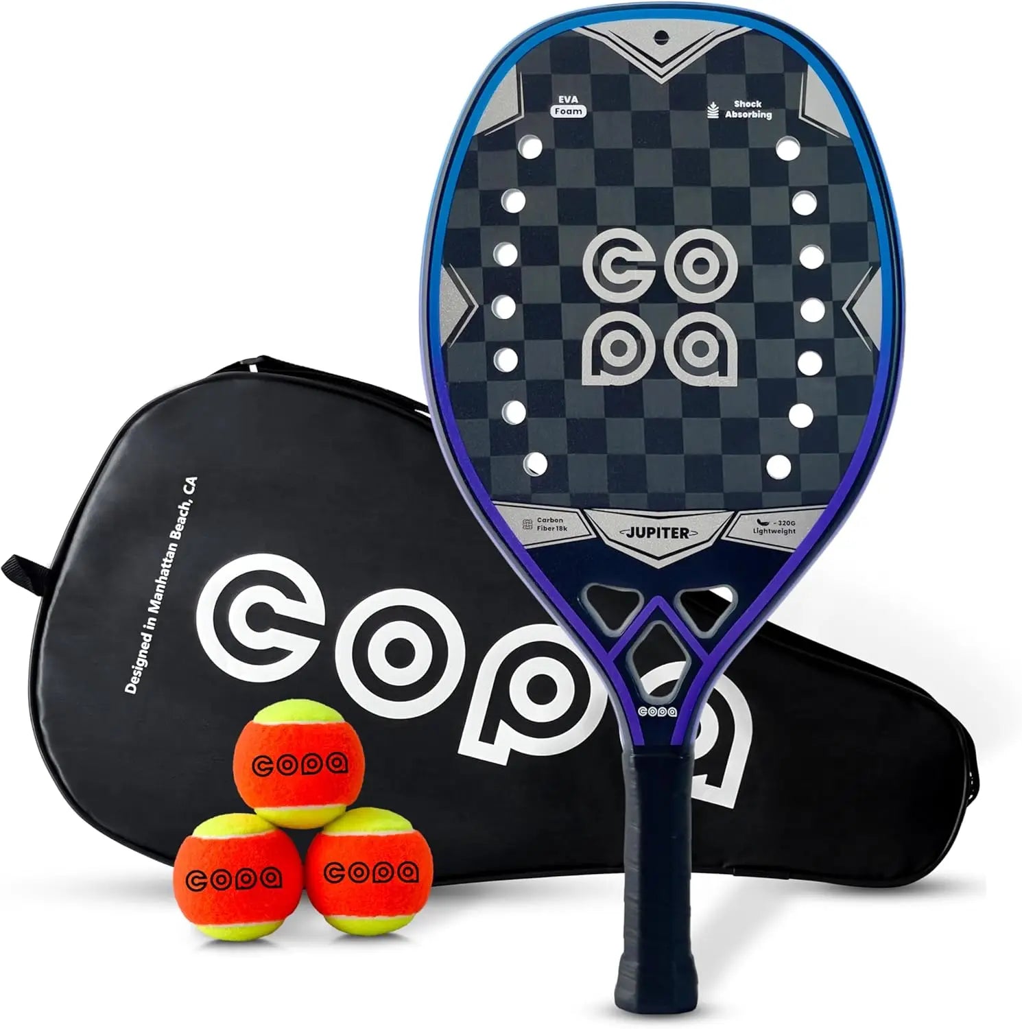 Beach Tennis Racket 18k Carbon Fiber