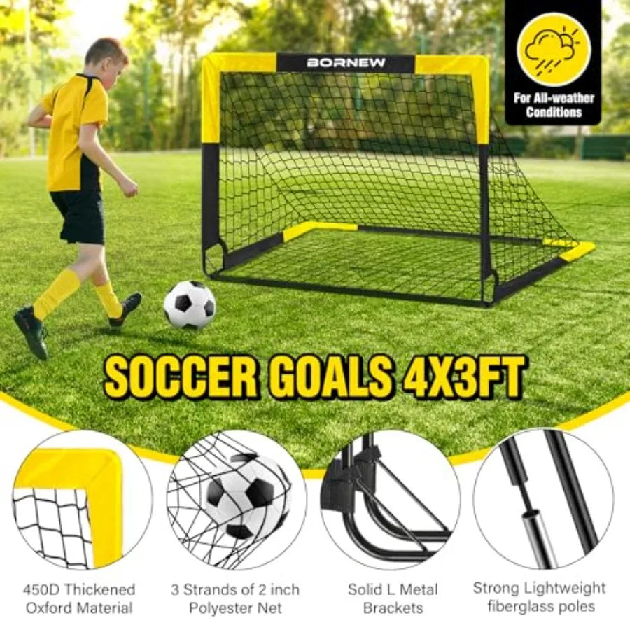 Kid Soccer Goal and Soccer Ball Targets Set