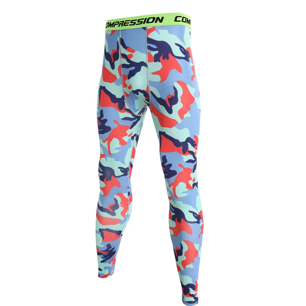 Men Camouflage Compression  Sports Leggings