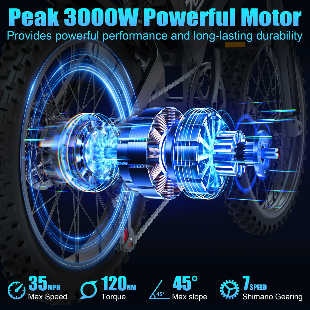 Adult Ebike 3000W Motor 35 MPH