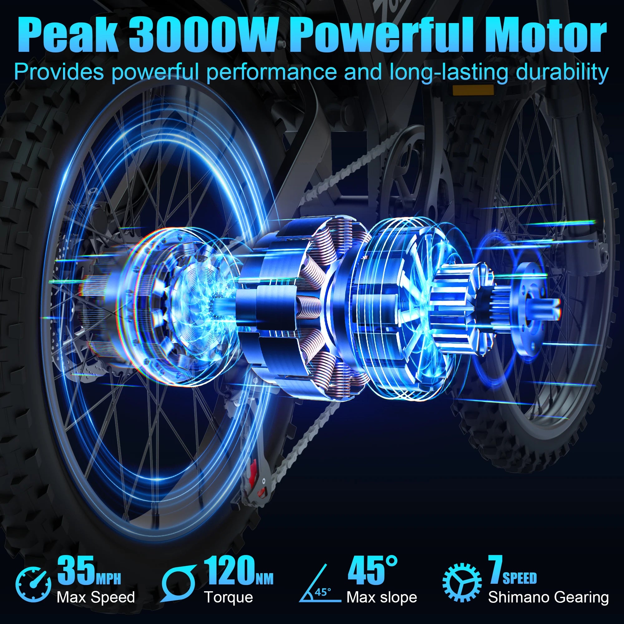 Adult Ebike 3000W Motor 35 MPH