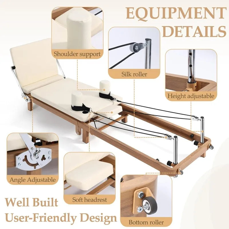 Foldable Pilates Reformer & Square Box Set