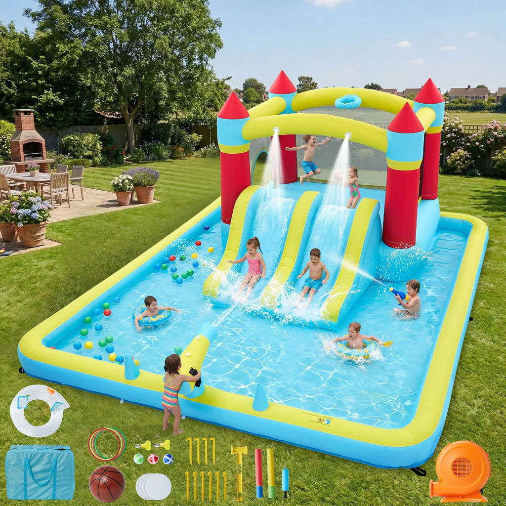 7-in-1 Indoor Outdoor Water Park Splash Pool