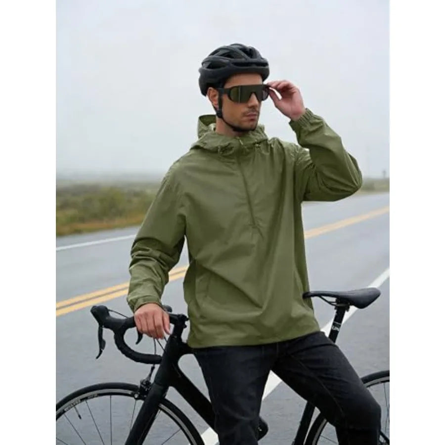 Men's Pullover Rain Jacket Waterproof