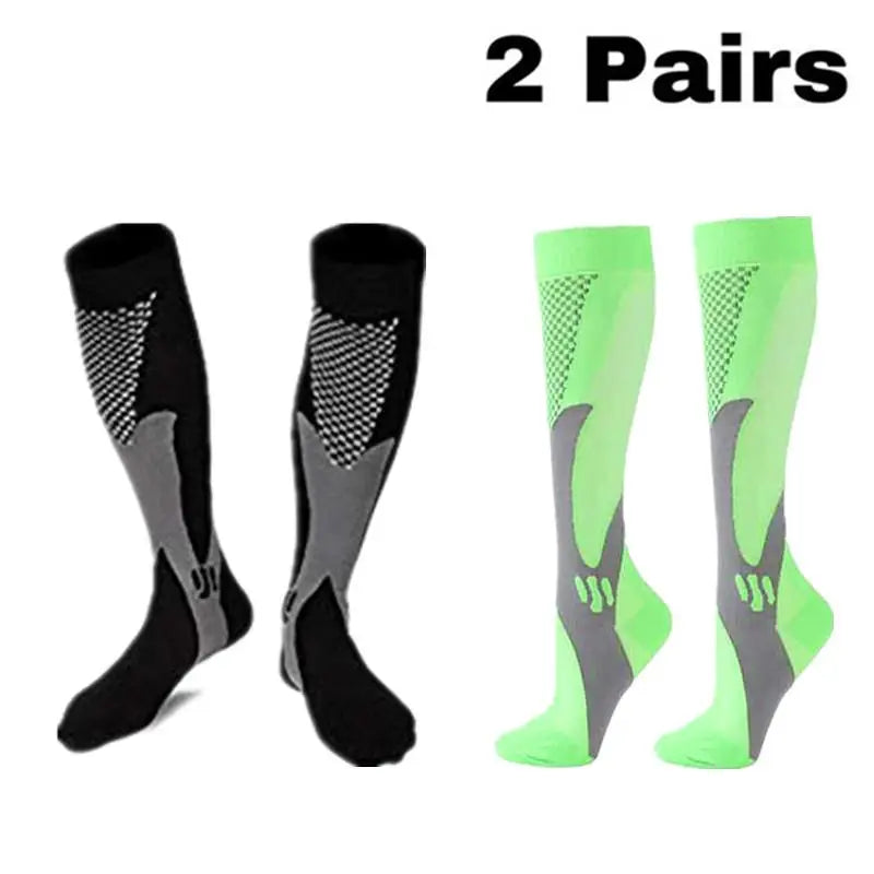 Pairs Men Compression Socks Football Soccer