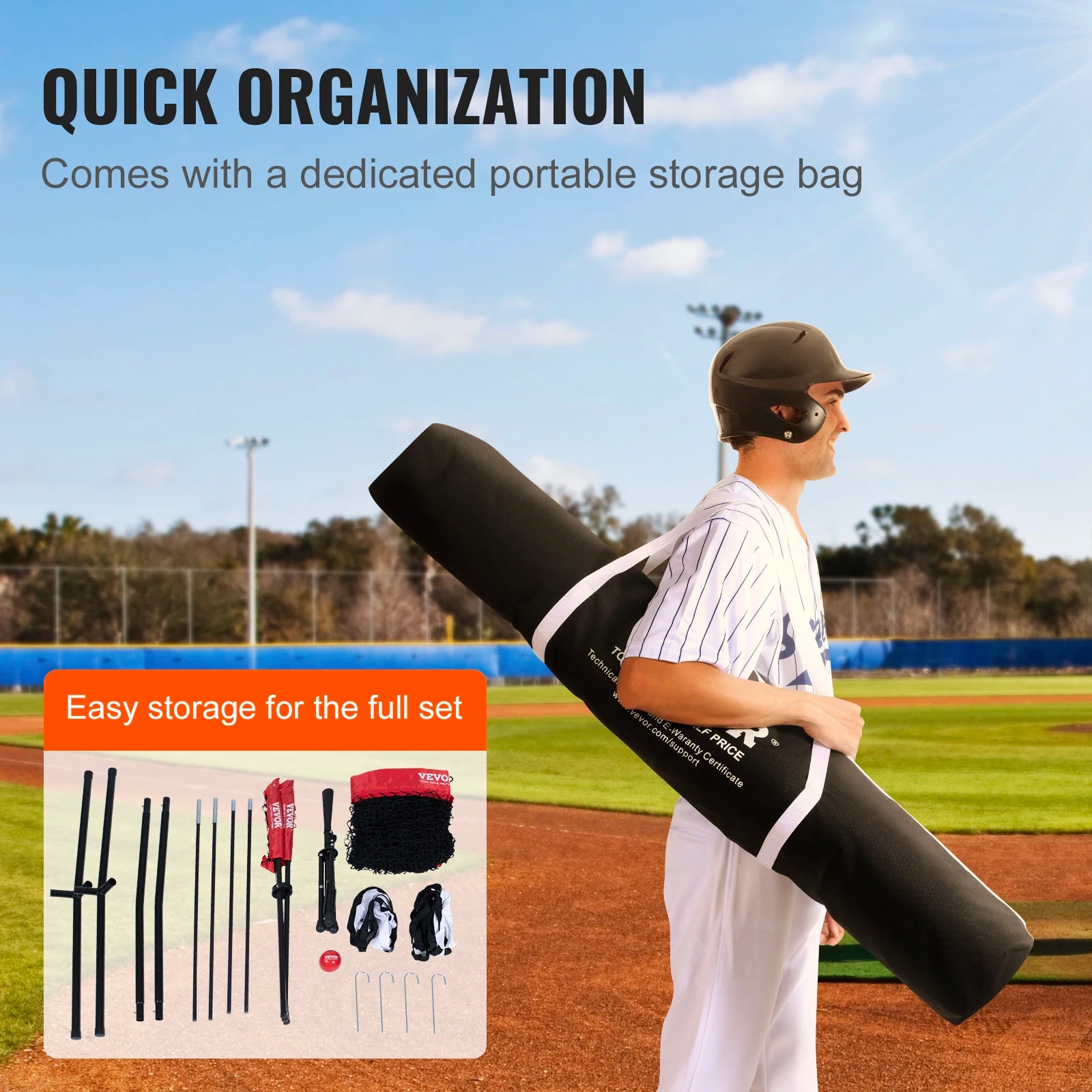 7ft x 7ft Portable Baseball  Training Net