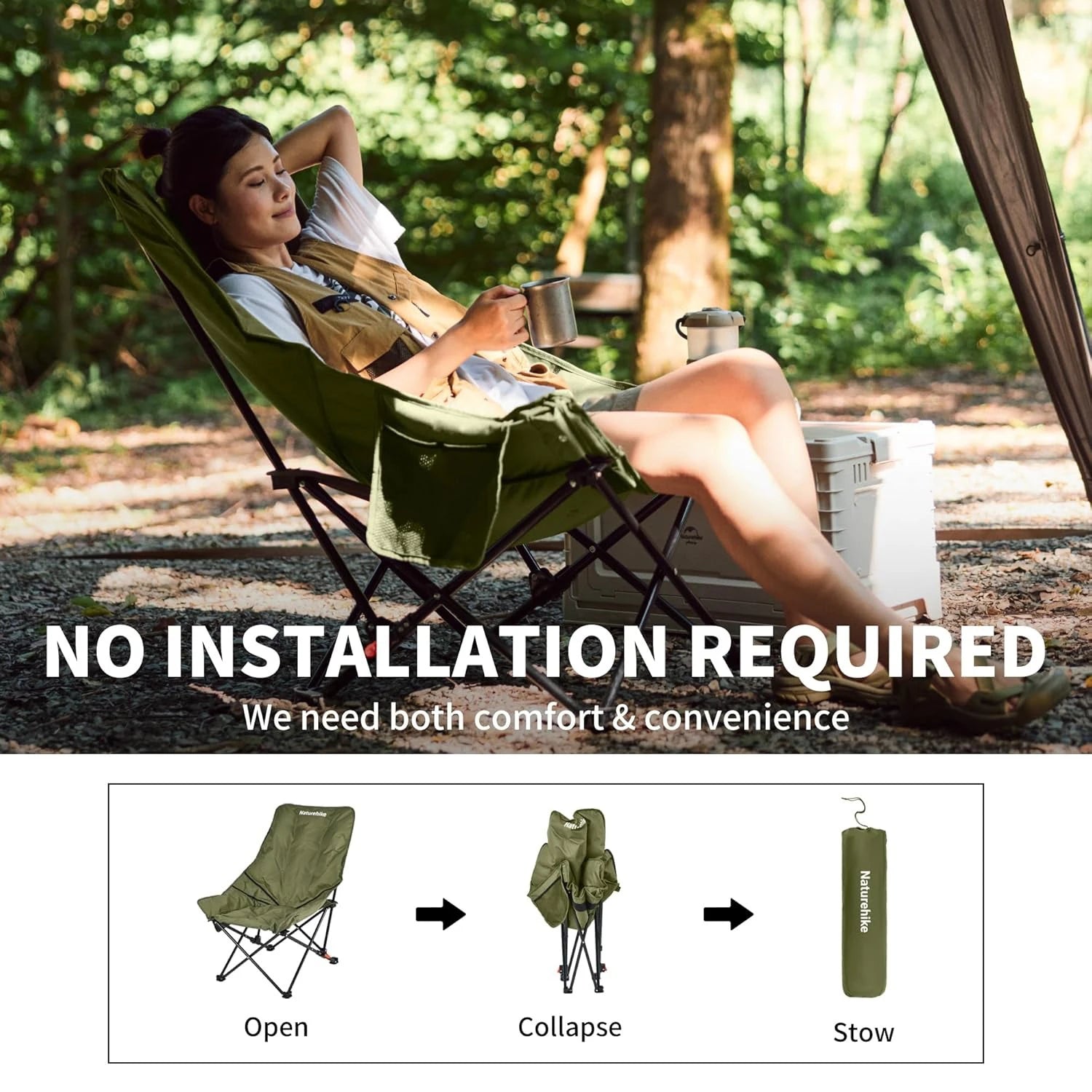 High Back Moon Chair Camping