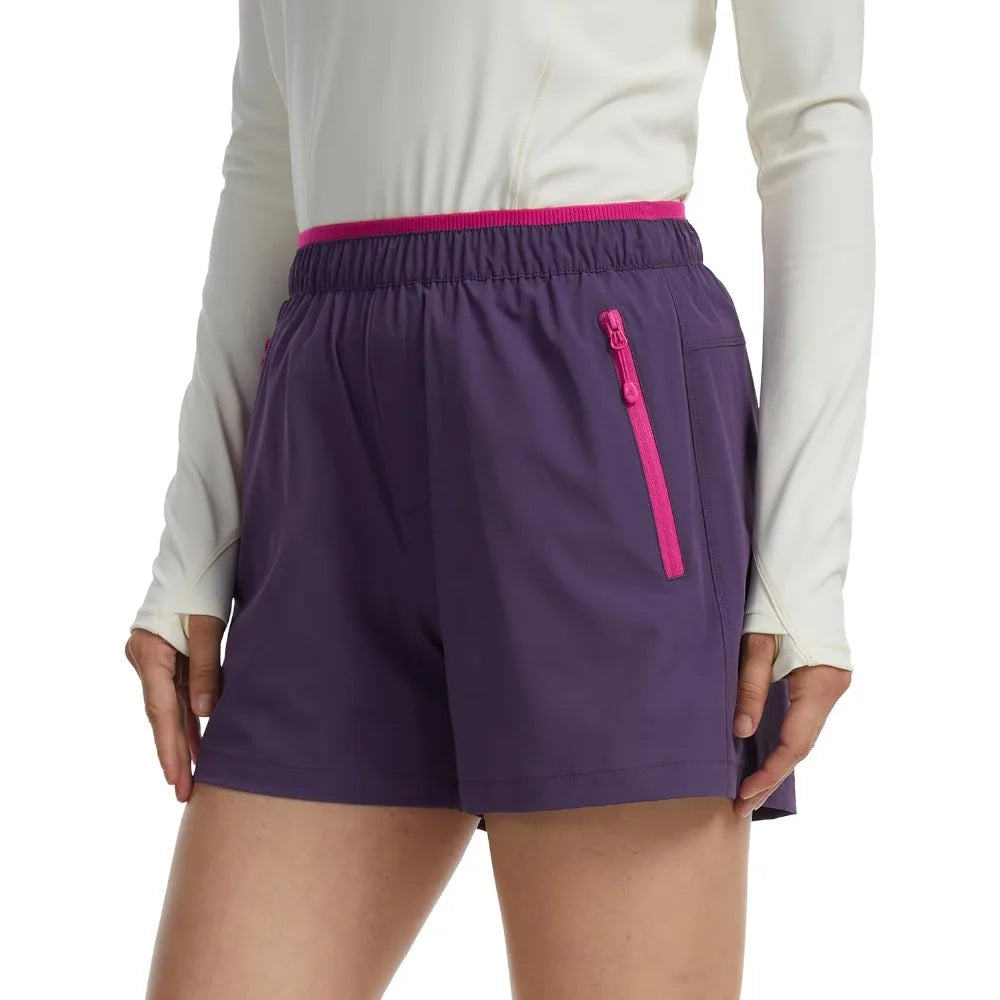 Women's Athletic Running Shorts 4" Water Resistant