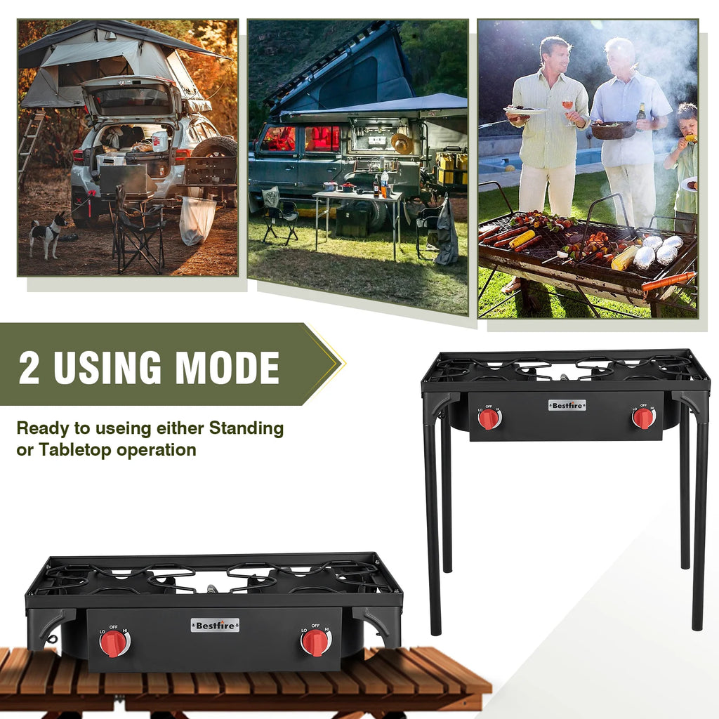 2 Burner Camping Stove 150000 BTU
