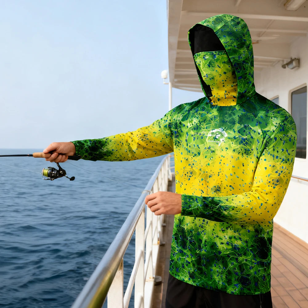 Fishing Hoodie  Men Long Sleeve Sun Protection