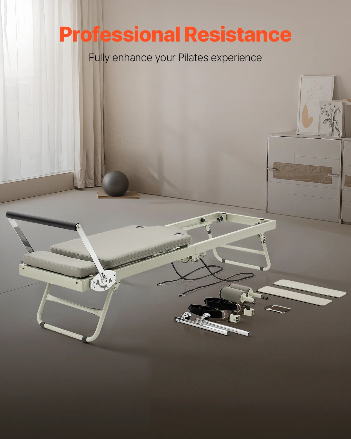 Pilates Bed with Dual Resistance- Spring & Cord