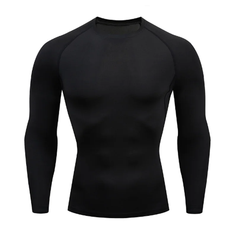 Men Bodybuilding Sports Compression T-Shirt LS
