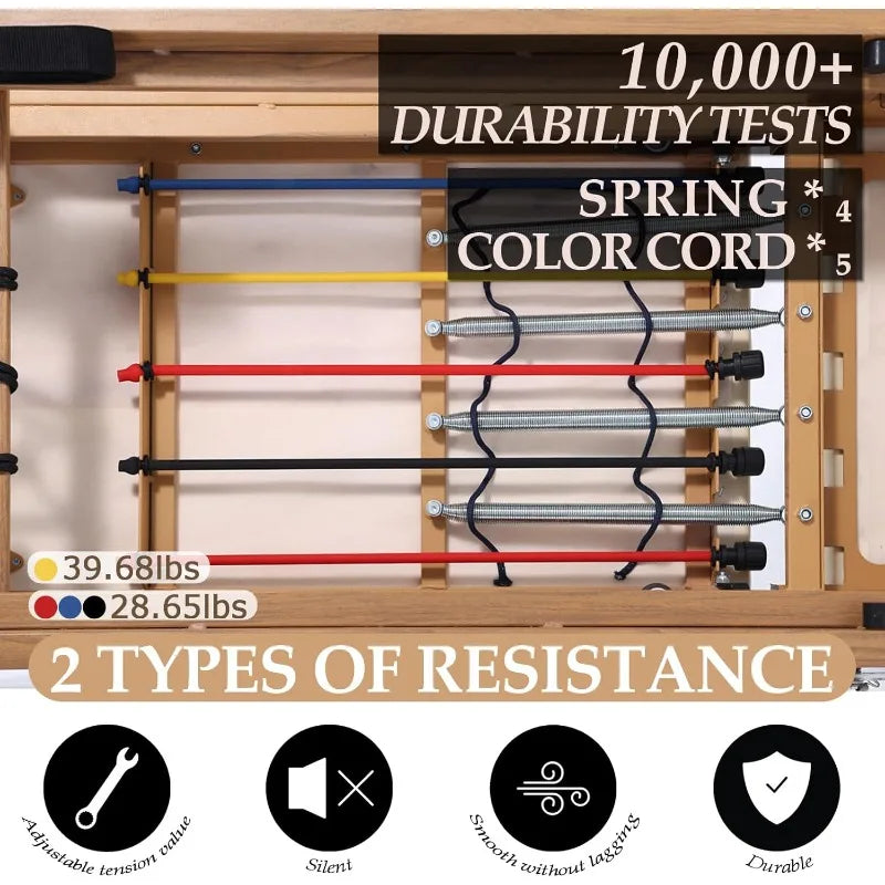 Foldable Pilates Reformer & Square Box Set