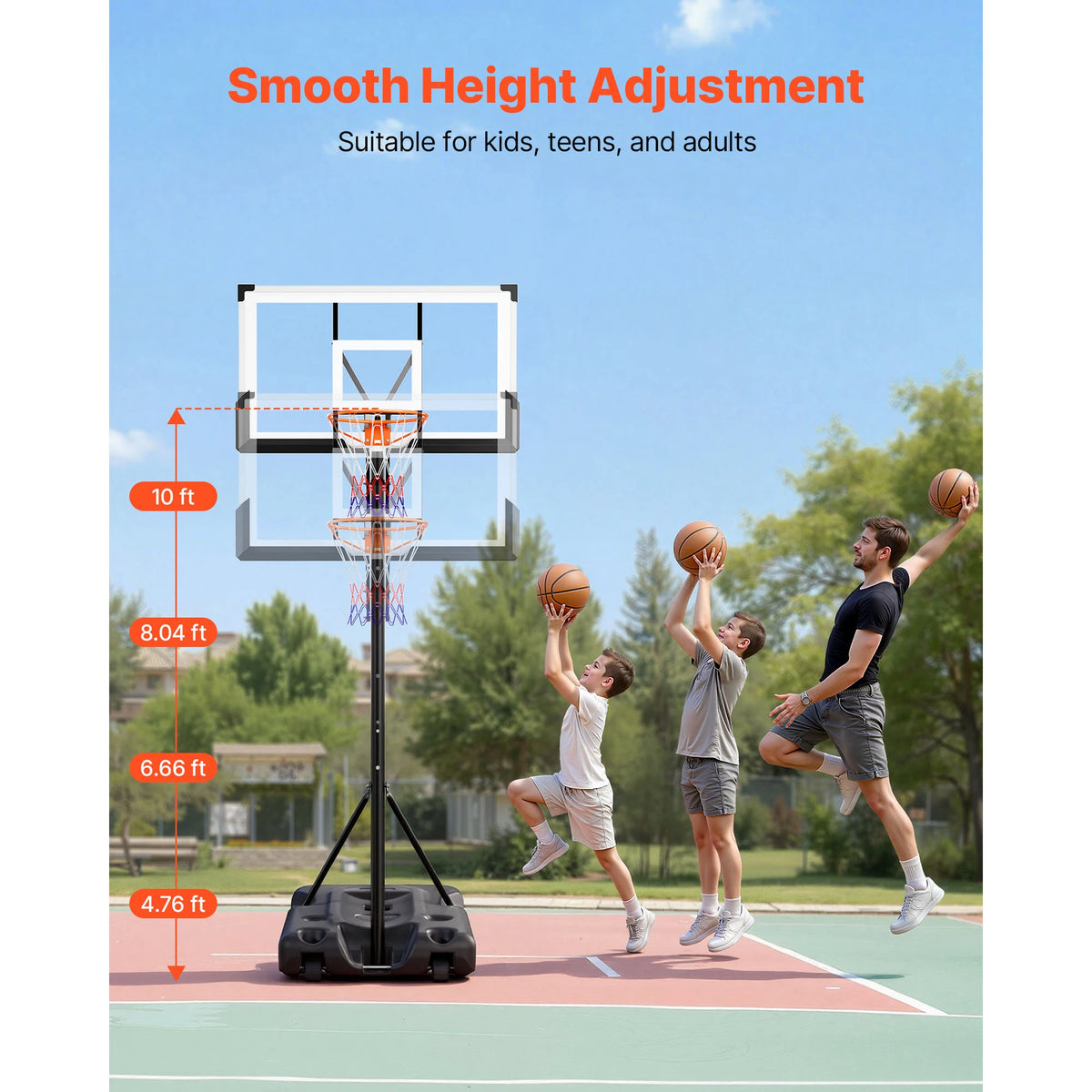 Portable Basketball Stand 10 ft Height