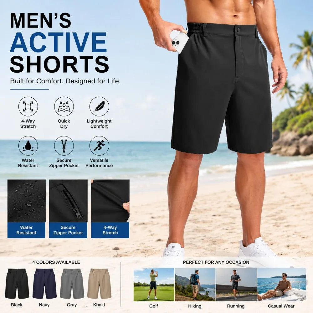 Mens 11 Inch Stretch Golf Shorts