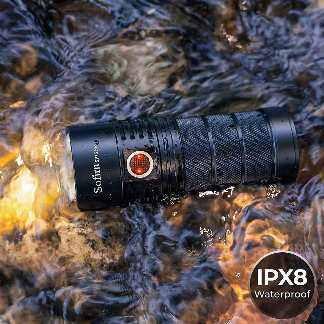 8000lm Powerful LED Flashlight  4*SST40 USB C Rechargeable 18650 Torch