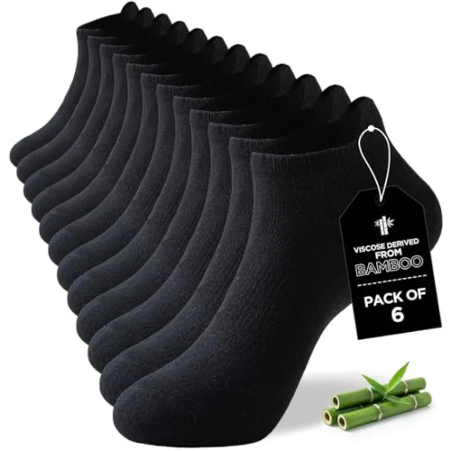 6 Pr Bamboo Rayon Ankle Socks for Men