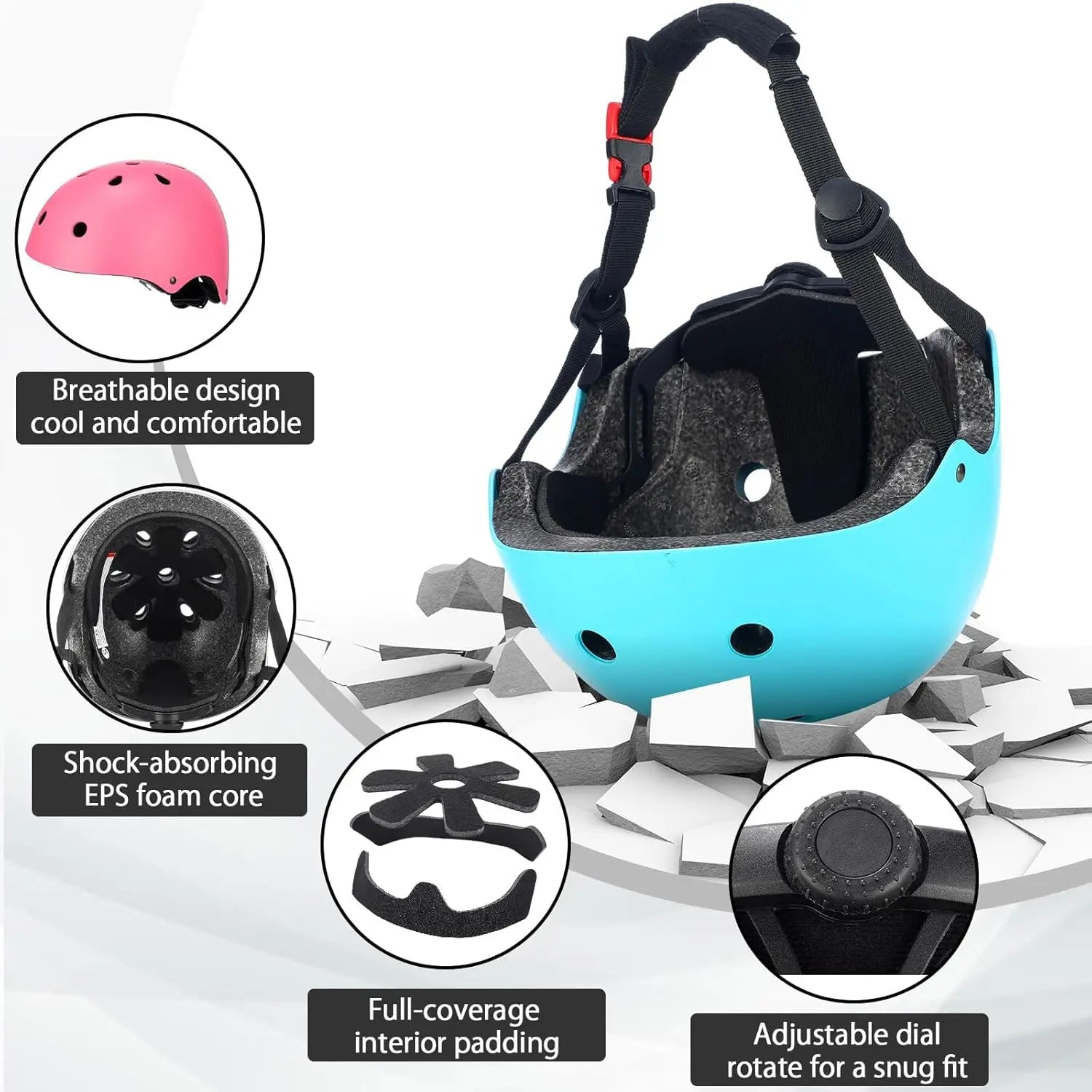 8 Pcs Kids Bike Helmets Bulk