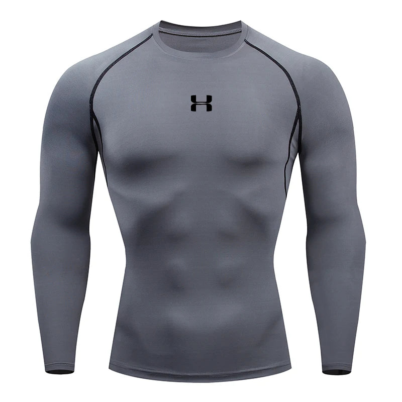 Men  Compression T-shirt Long Sleeves