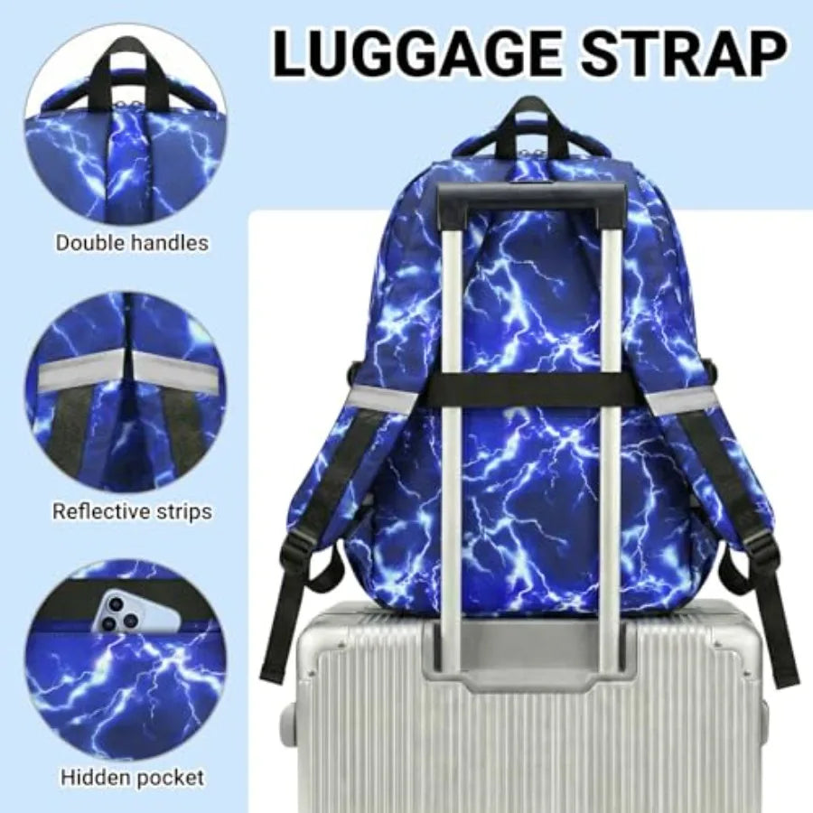 4pcs Baseball Boys Backpack with Lunch Box Set