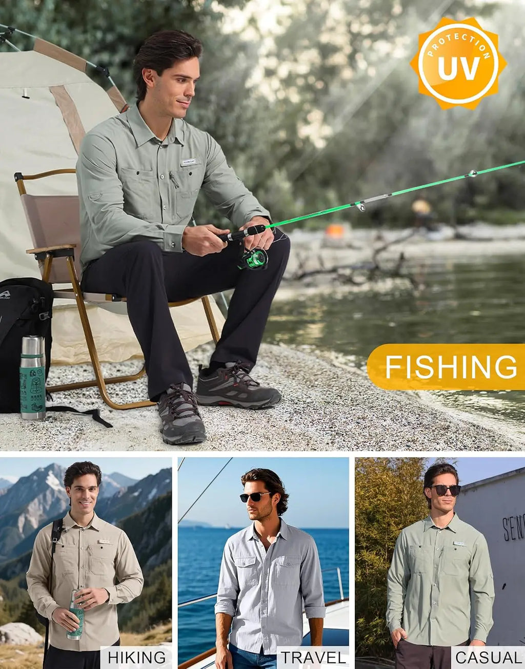 Men's Sun Protection Fishing Shirts