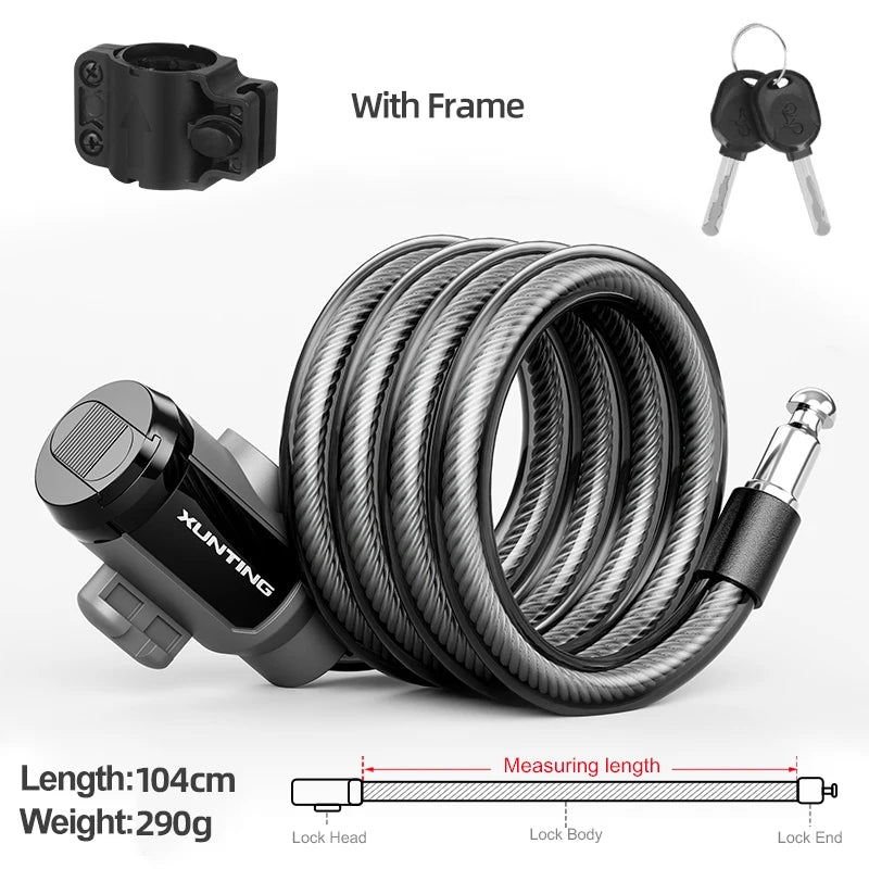 Bike Cable Lock with Mounting Bracket