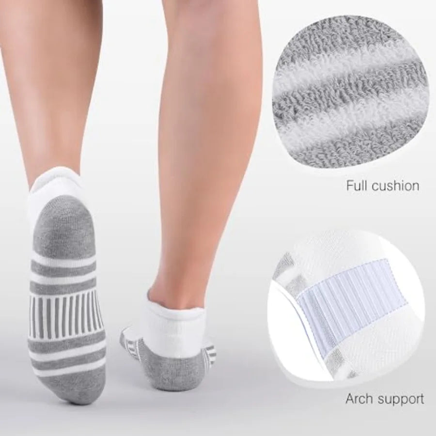 6 Pairs Ankle Athletic Socks Low Cut