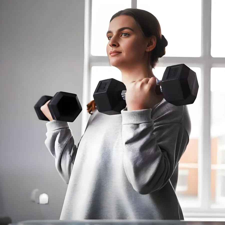 2Pcs 20 lbs Hex Dumbbells