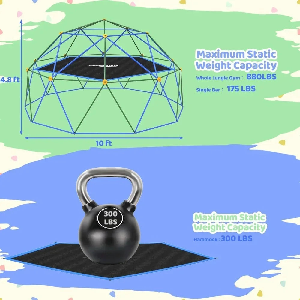 10FT Climbing Dome with Hammock