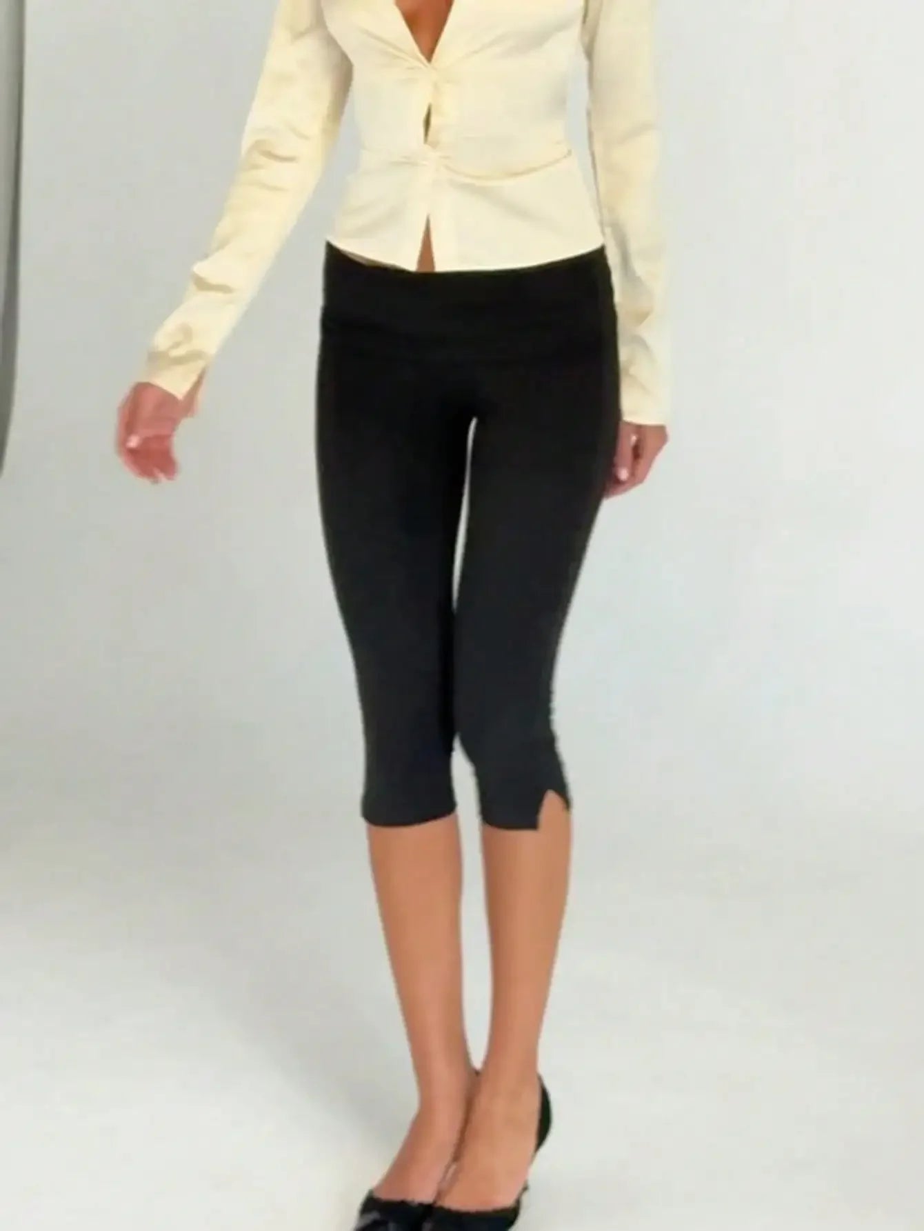 Women's  Low Waist Capri Leggings