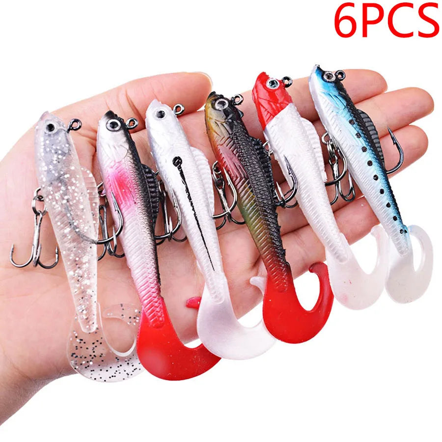 6PCS Wobblers Artificial Fishing Baits