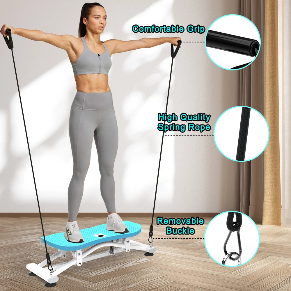 Sliding Ski Simulator with Resistance Bands