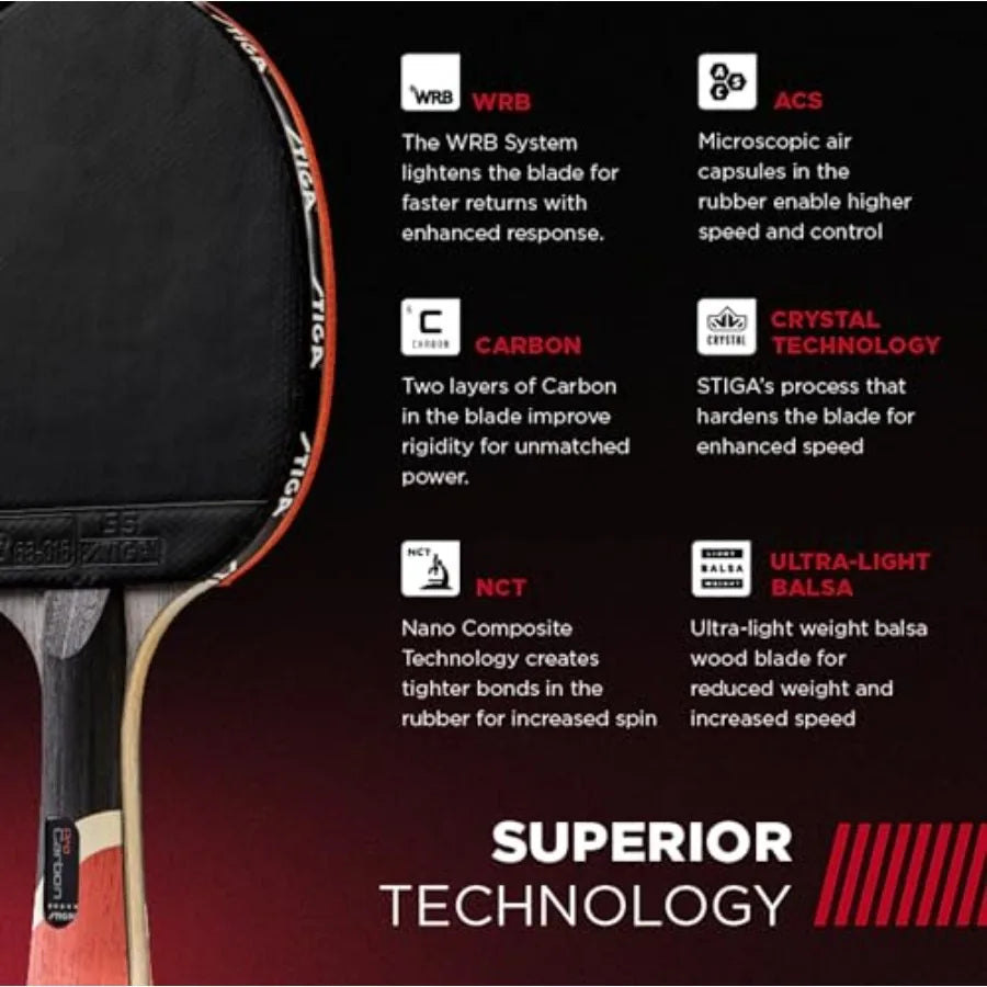 Table Tennis Rackets with Carbon Technology