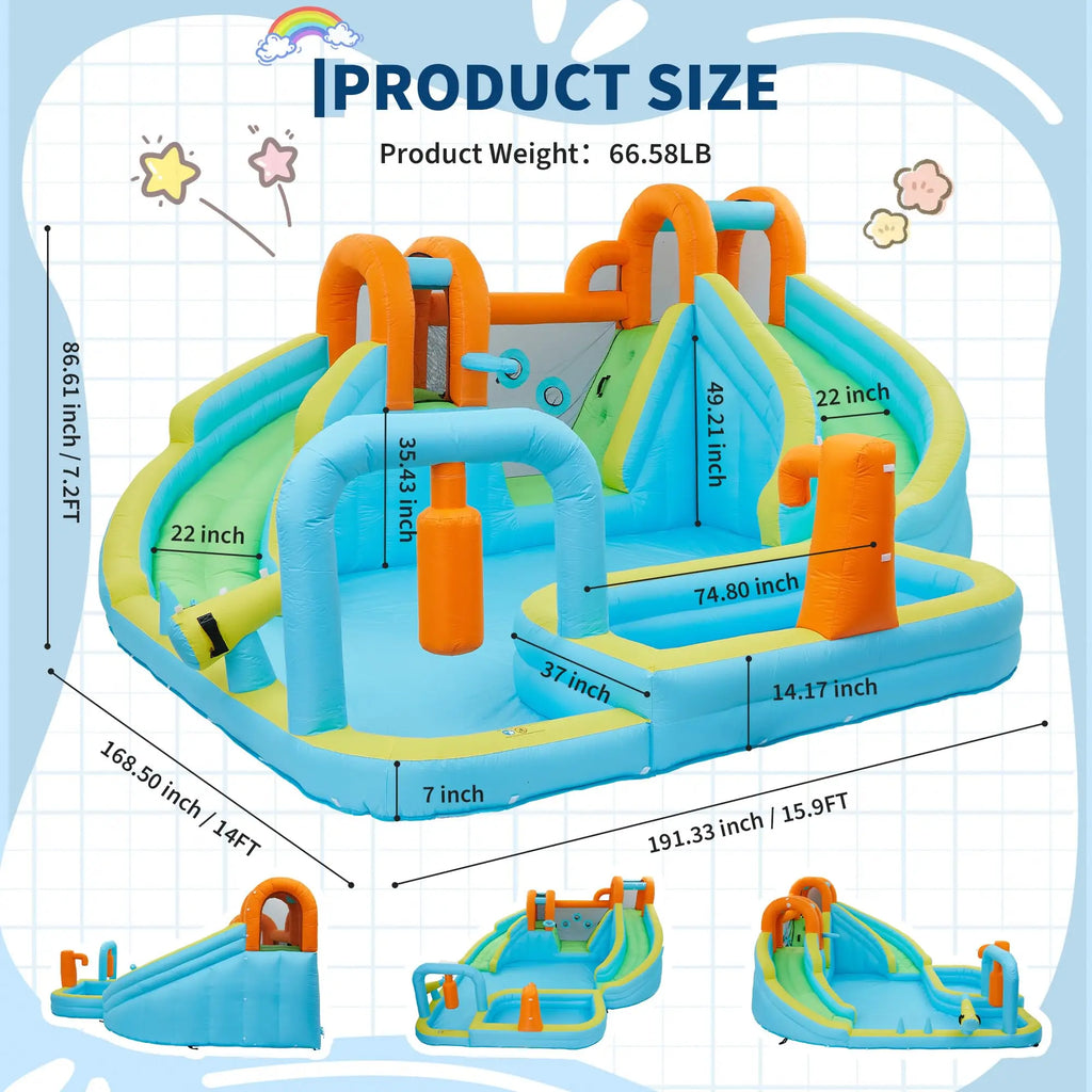 15.9FT Kids Inflatable Bounce House