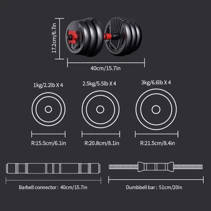 Adjustable Dumbbell Set, 90 Lbs