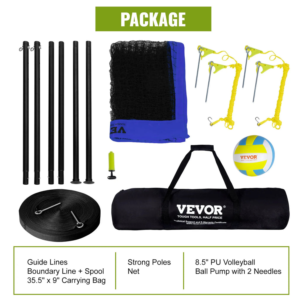 1.25-1.75inch  Portable Volleyball Net System