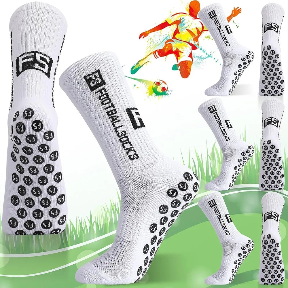 Men Non Slip Grip Athletic Socks