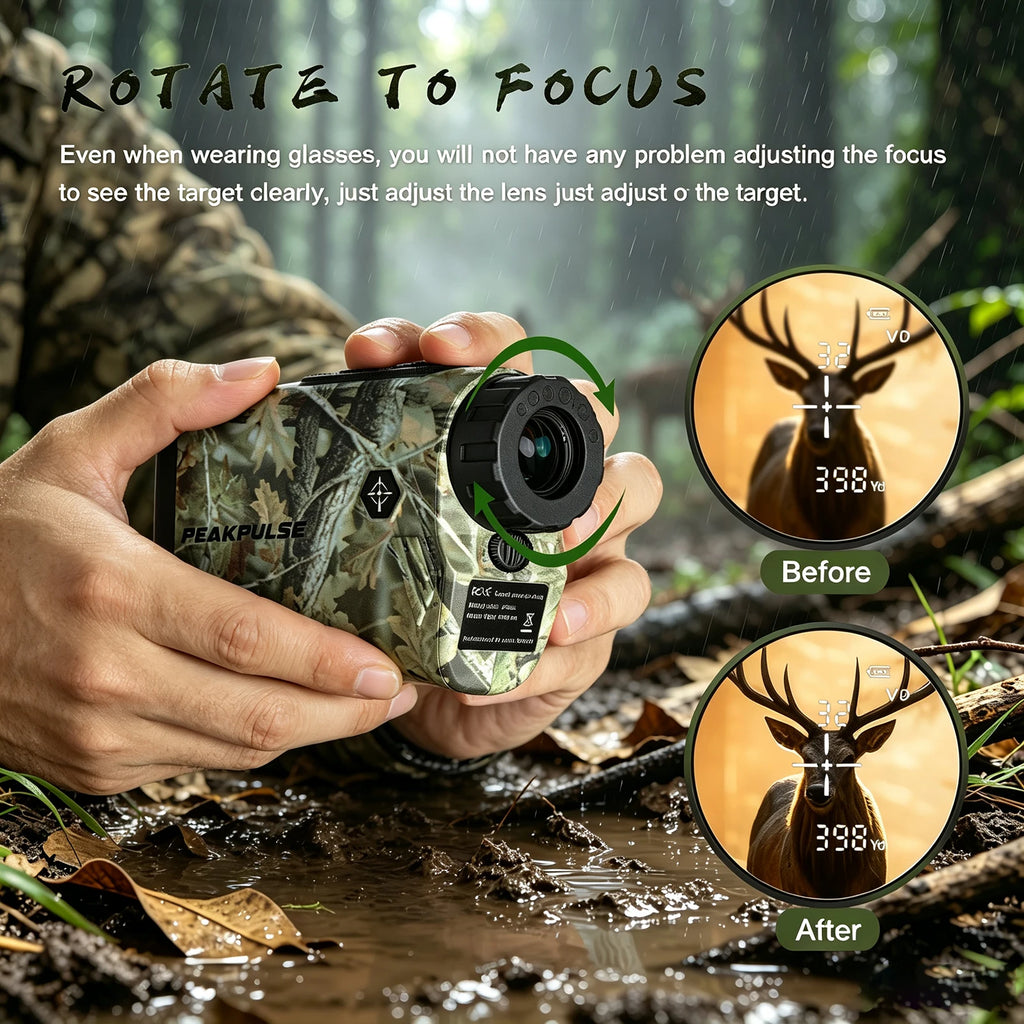 Laser Rangefinder 1300 Yards, 6X Magnification