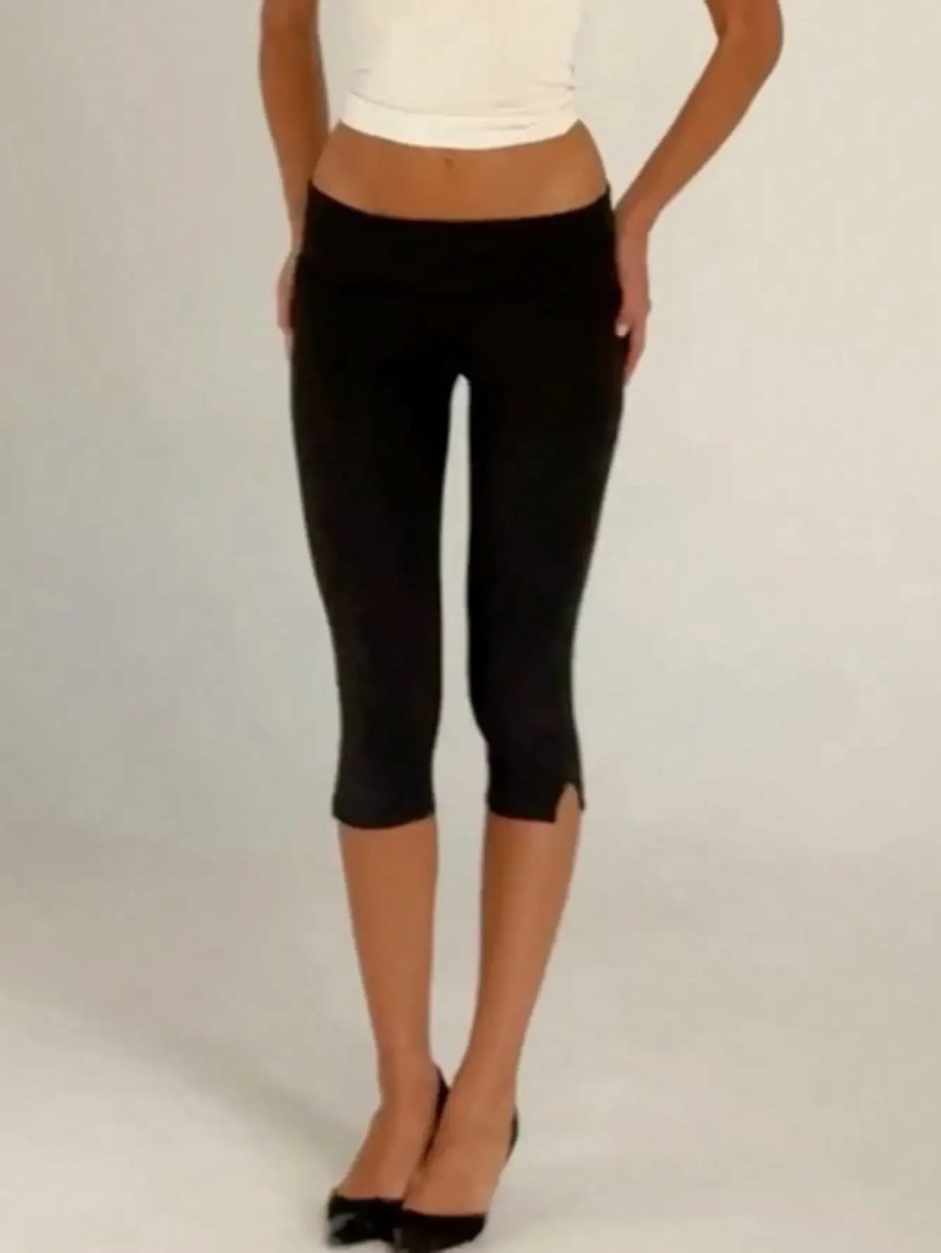 Women's  Low Waist Capri Leggings