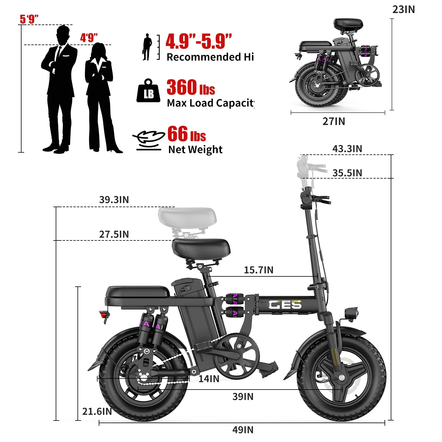 Adults Electric Bike 500W