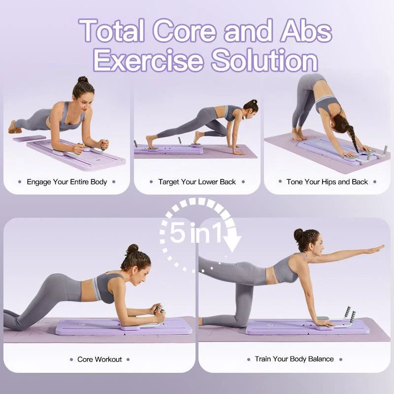 Multifunctional Pilates Board with Count Timer