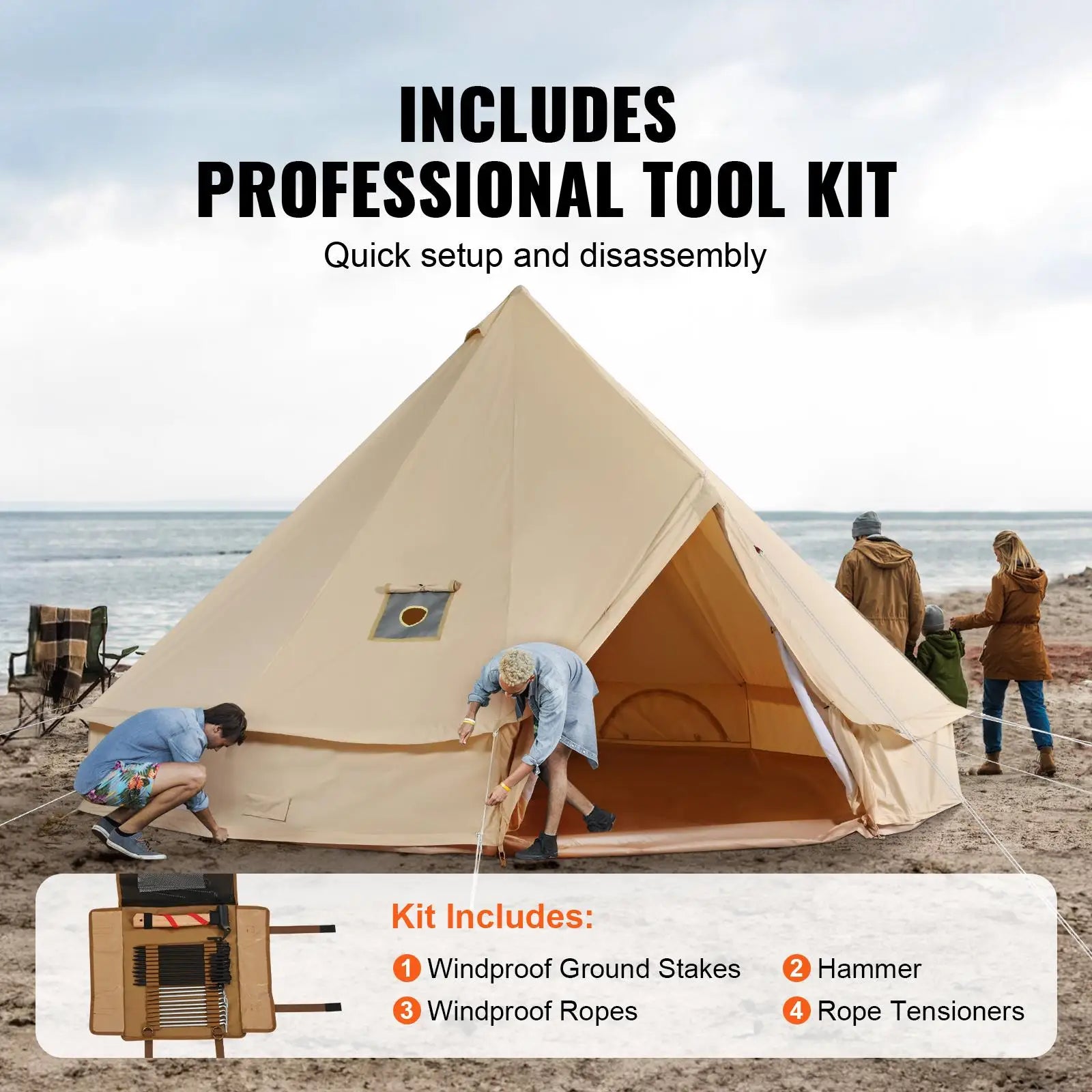 12 Person Canvas Camping Bell Tent
