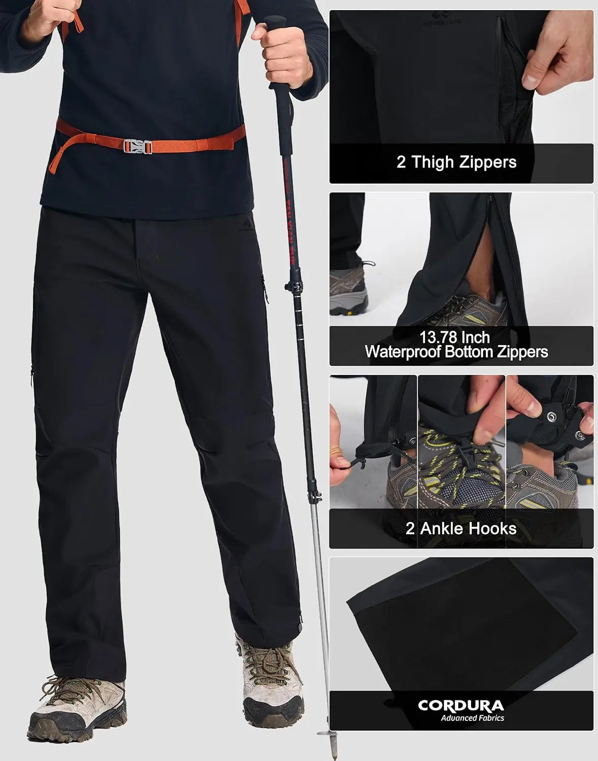Men's Fleece Lined Hiking Pants