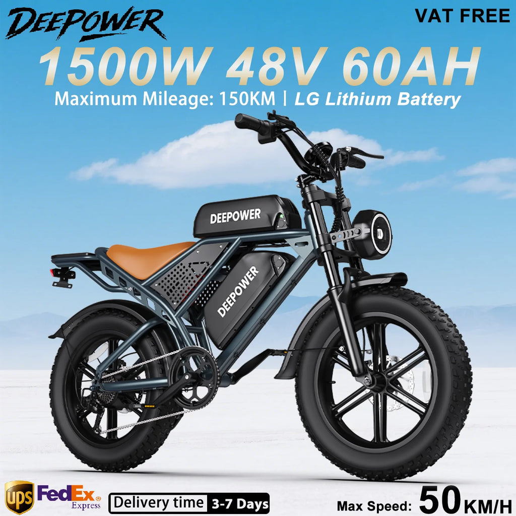 Adult Electric Bike 1500W 48V 60Ah