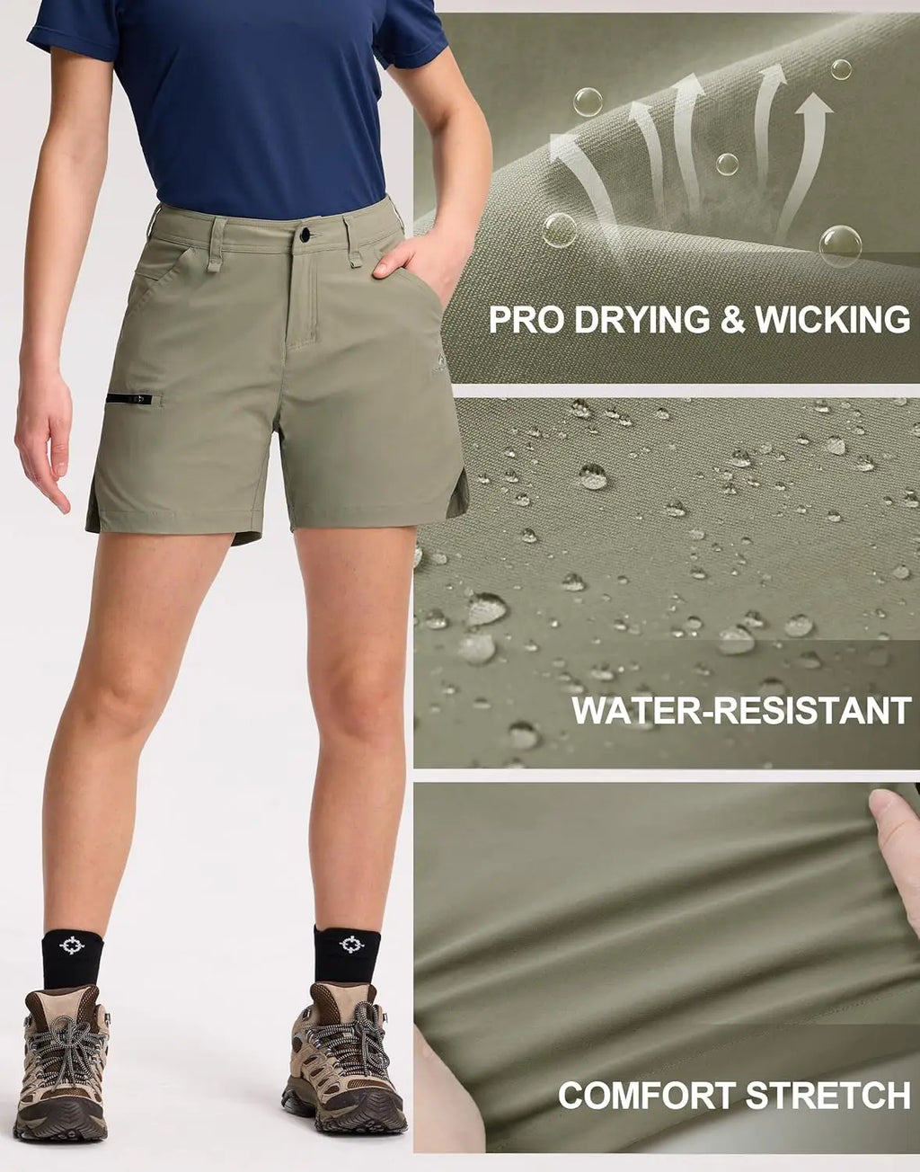 Women's 5" Ripstop Hiking Cargo Shorts