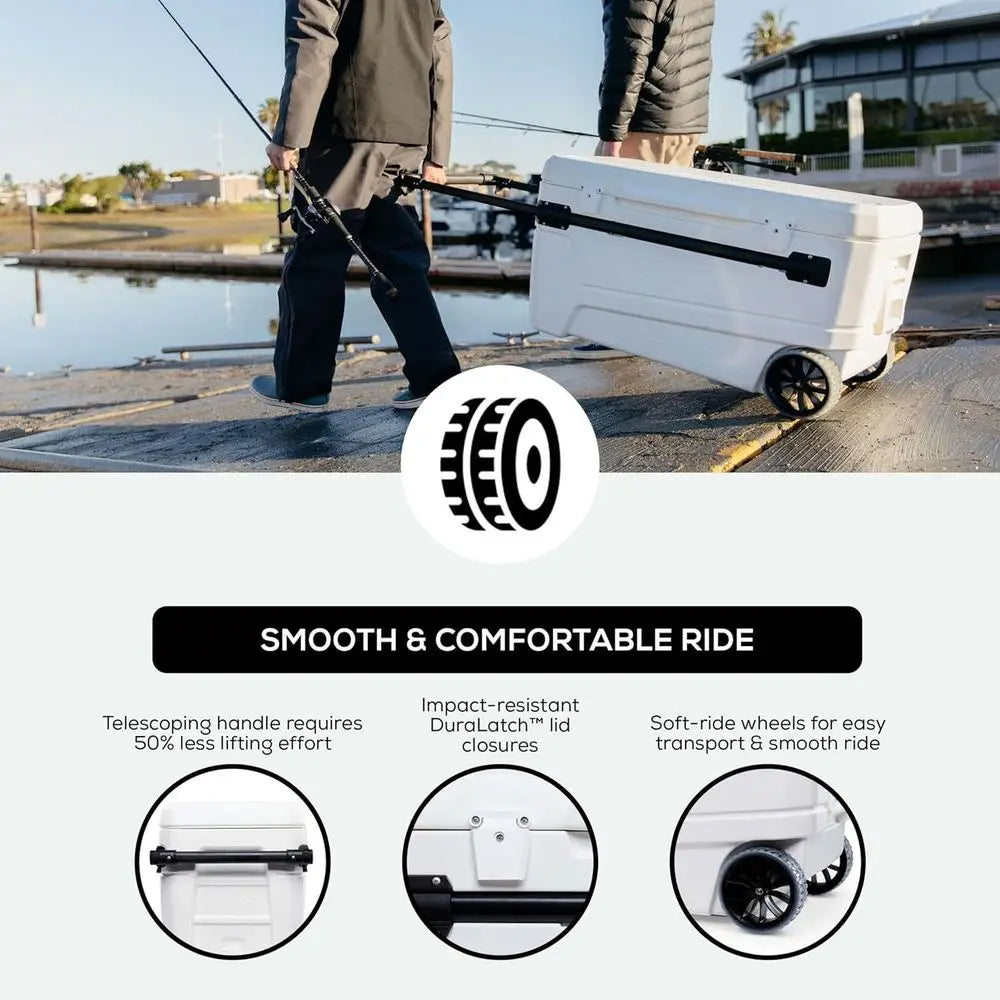Wheeled 110Qt Insulated Cooler