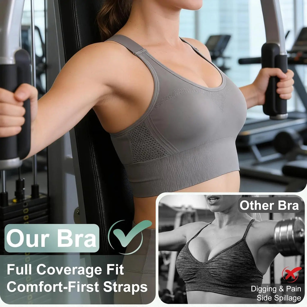 Adjustable Sports Bras for Women High Support